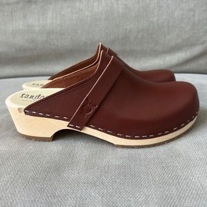 Sandgrens Tokyo clog, Cognac leather, size 38